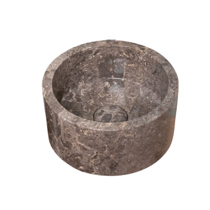 Loutro Lavabo Bali Mini-T Round Marble Basin (1 size, Taupe) - Brand New Bathrooms