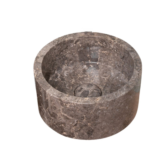 Loutro Lavabo Bali Mini-T Round Marble Basin (1 size, Taupe) - Brand New Bathrooms