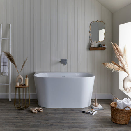 Brand New Bathrooms Grace Freestanding Back To Wall Acrylic Bathtub (1 size, any colour) - Brand New Bathrooms