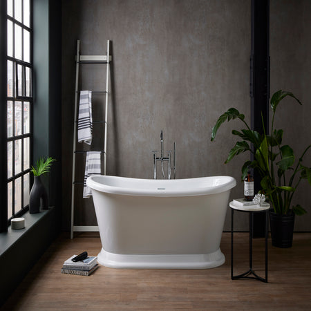 Brand New Bathrooms Audrey Freestanding Acrylic Roll Top Bathtub (2 sizes, any colour) - Brand New Bathrooms