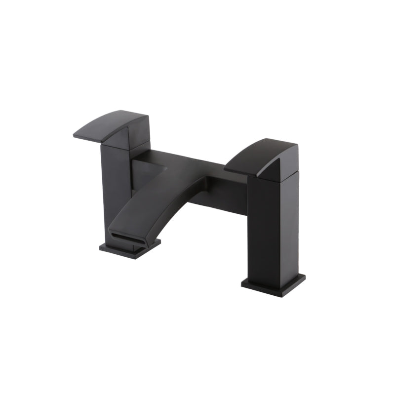 Giavani Bathrooms Complete Bathroom Suite with 1700mm Bath, Matt Black Brassware & Vanity Unit (3 colours)