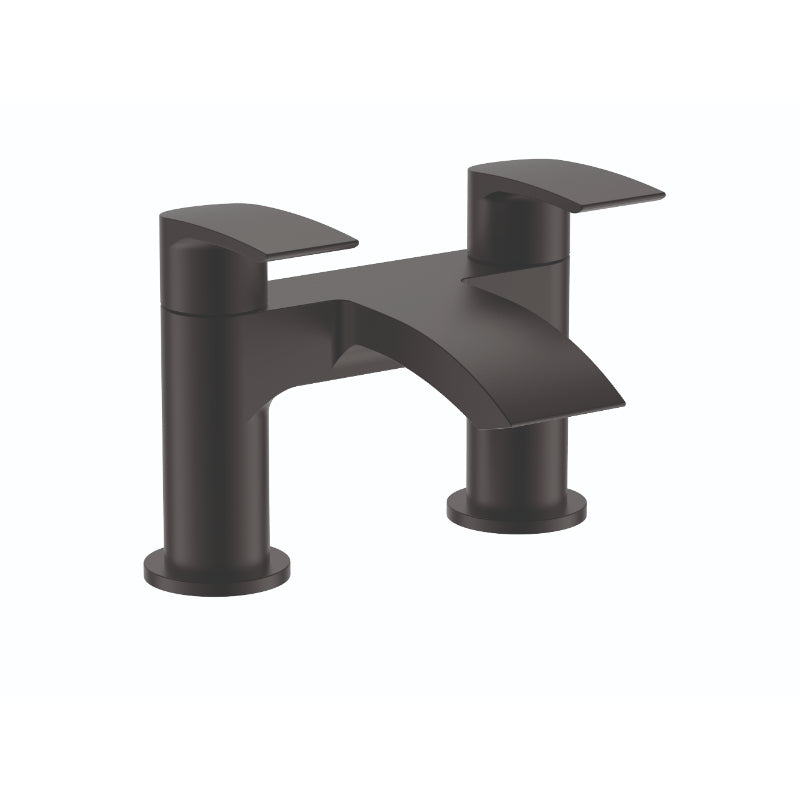 Giavani Bathrooms Complete Bathroom Suite with 1700mm L-Shape Right-Handed Shower Bath, Black Brassware & Vanity Unit (3 colours)