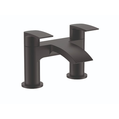 Giavani Bathrooms Complete Bathroom Suite with 1700mm L-Shape Right-Handed Shower Bath, Black Brassware & Vanity Unit (3 colours)