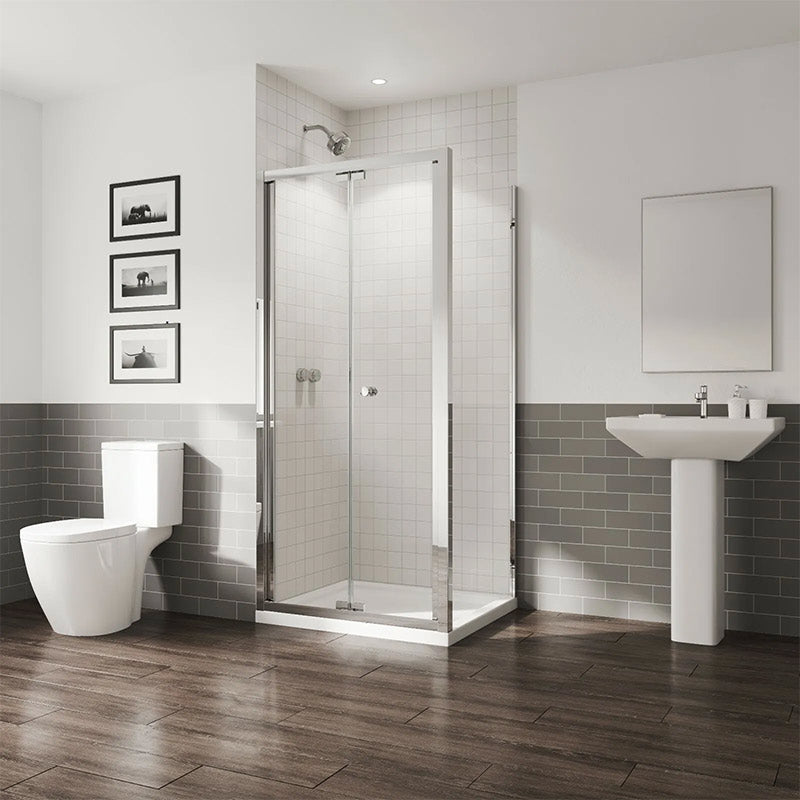 Coram Showers GB5 Bi-Fold Shower Door (5 sizes, Chrome) - Brand New Bathrooms