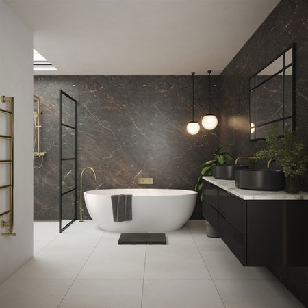 Bushboard Nuance Basalt 2420 x 1200mm Postformed Wall Panel - Brand New Bathrooms