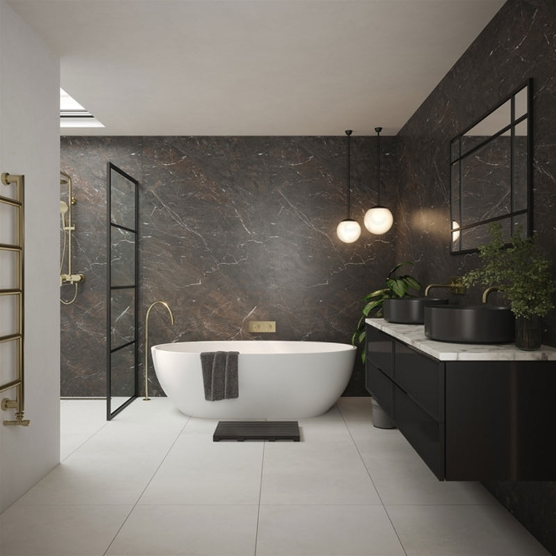 Bushboard Nuance Basalt 2420 x 1200mm Postformed Wall Panel - Brand New Bathrooms