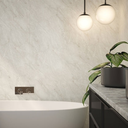 Bushboard Nuance Carnico Marble 2420 x 600mm Tongue & Groove Wall Panel - Brand New Bathrooms