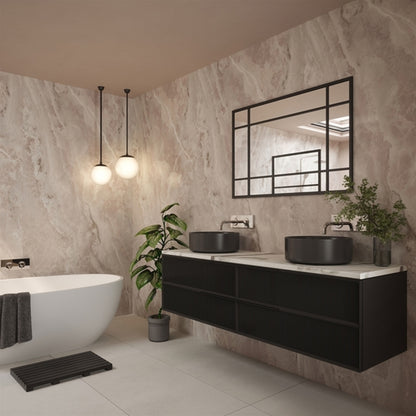 Bushboard Nuance Grey Onyx 2420 x 600mm Tongue & Groove Wall Panel - Brand New Bathrooms