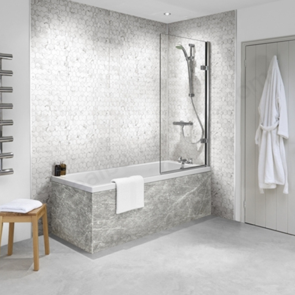 Bushboard Nuance White Lightning Fossil 2420 x 580mm Feature Wall Panel