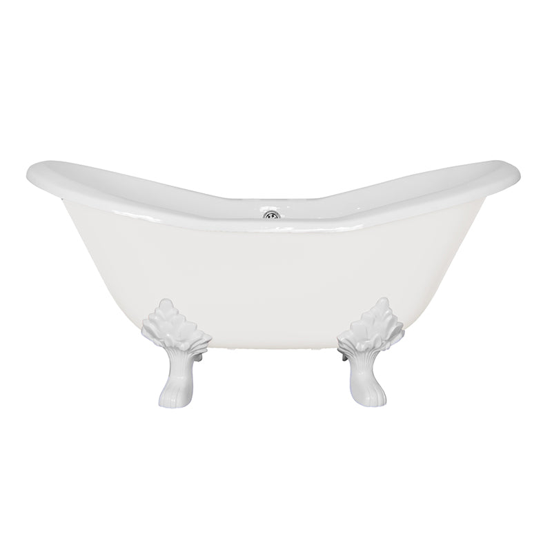Hurlingham Byron Double Ended Cast Iron Slipper Bathtub (1 size, any colour) - Brand New Bathrooms