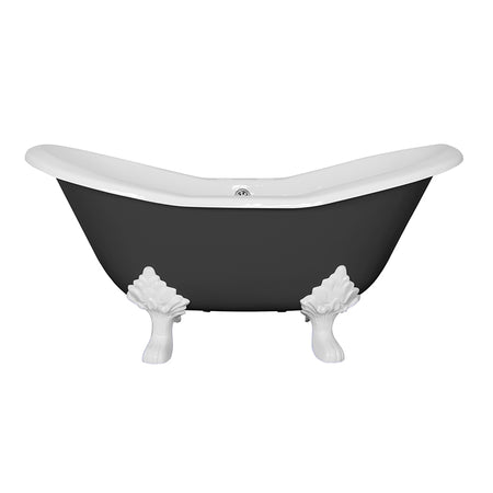 Hurlingham Byron Double Ended Cast Iron Slipper Bathtub (1 size, any colour) - Brand New Bathrooms