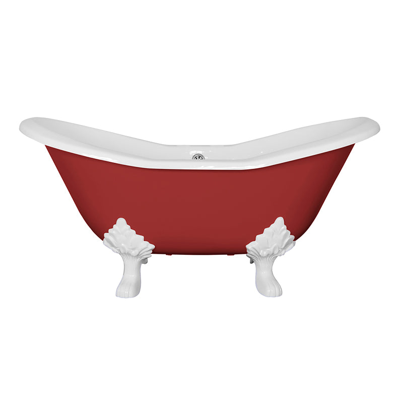 Hurlingham Byron Double Ended Cast Iron Slipper Bathtub (1 size, any colour) - Brand New Bathrooms