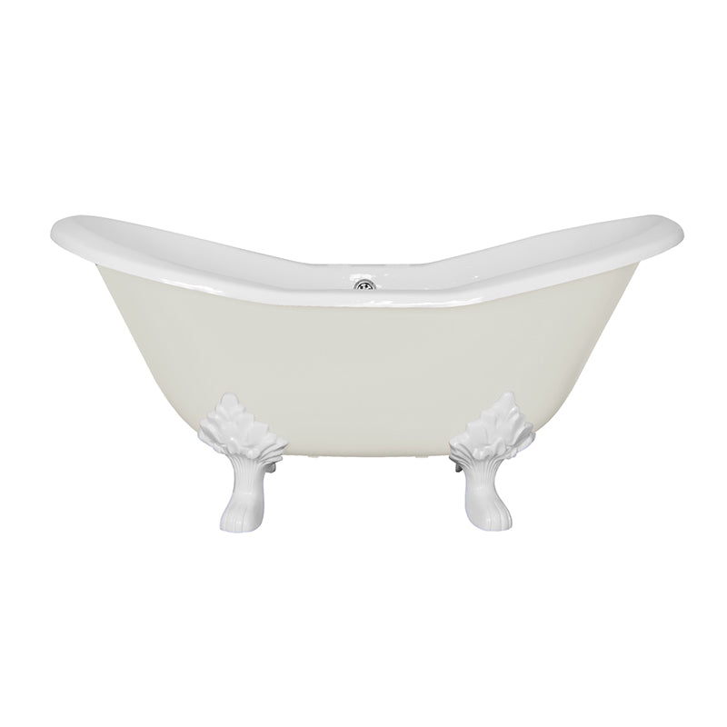 Hurlingham Byron Double Ended Cast Iron Slipper Bathtub (1 size, any colour) - Brand New Bathrooms