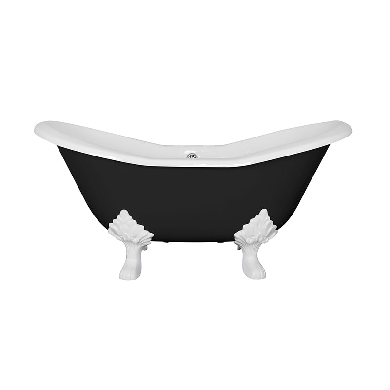 Hurlingham Byron Double Ended Cast Iron Slipper Bathtub (1 size, any colour) - Brand New Bathrooms