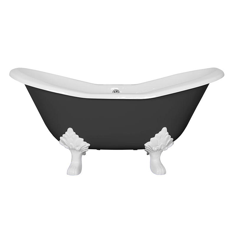 Hurlingham Byron Double Ended Cast Iron Slipper Bathtub (1 size, any colour) - Brand New Bathrooms