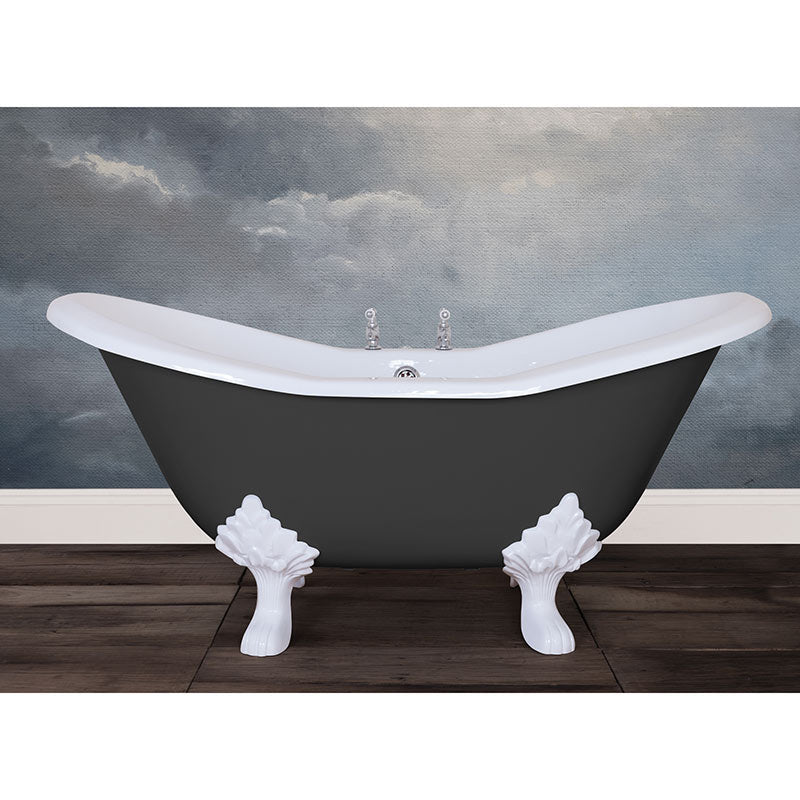Hurlingham Byron Double Ended Cast Iron Slipper Bathtub (1 size, any colour) - Brand New Bathrooms