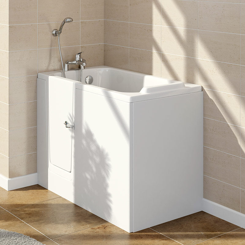 Mantaleda Caversham Deep Soak Bathtub with Seat (1 size, 2 styles, White) - Brand New Bathrooms