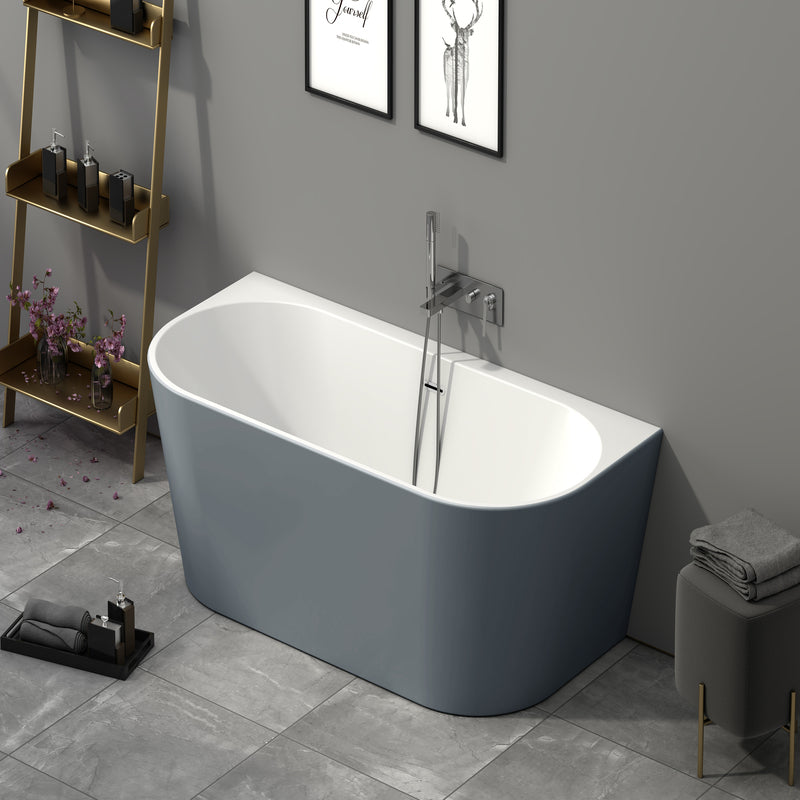 Brand New Bathrooms Grace Freestanding Back To Wall Acrylic Bathtub (1 size, any colour) - Brand New Bathrooms