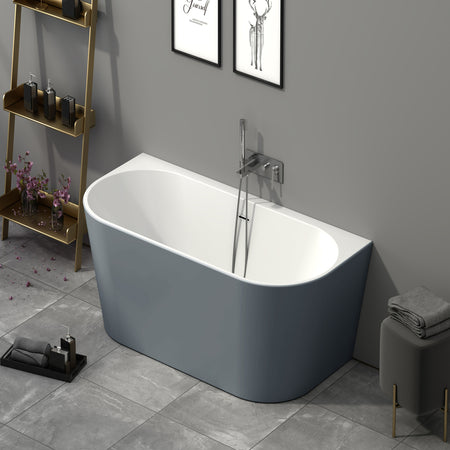 Brand New Bathrooms Grace Freestanding Back To Wall Acrylic Bathtub (1 size, any colour) - Brand New Bathrooms