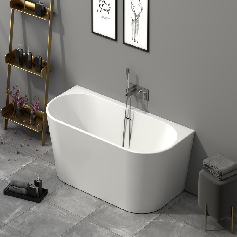 Brand New Bathrooms Grace Freestanding Back To Wall Acrylic Bathtub (1 size, any colour) - Brand New Bathrooms
