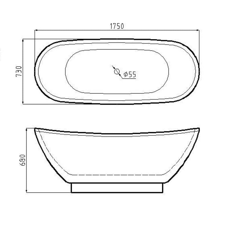 Brand New Bathrooms Doris Freestanding Acrylic Bathtub (1 size, any colour) - Brand New Bathrooms