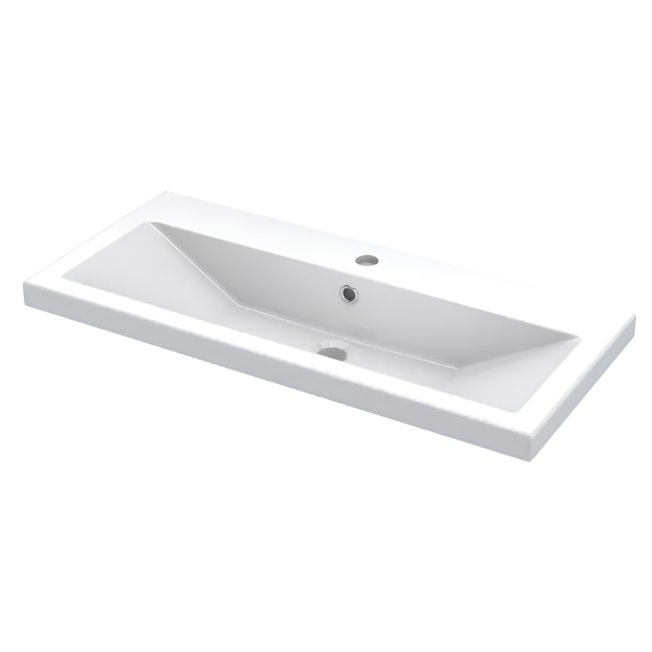 Hudson Reed Fusion Wall Hung Double Drawer 800mm Unit & Basin (1 size, Bleached Oak)