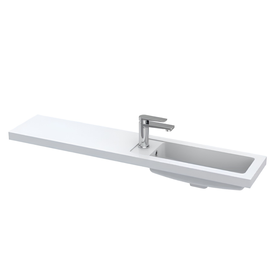 Hudson Reed Fusion Wall Hung Four Door 1200mm Vanity & Slimline Basin (1 size, Bleached Oak)