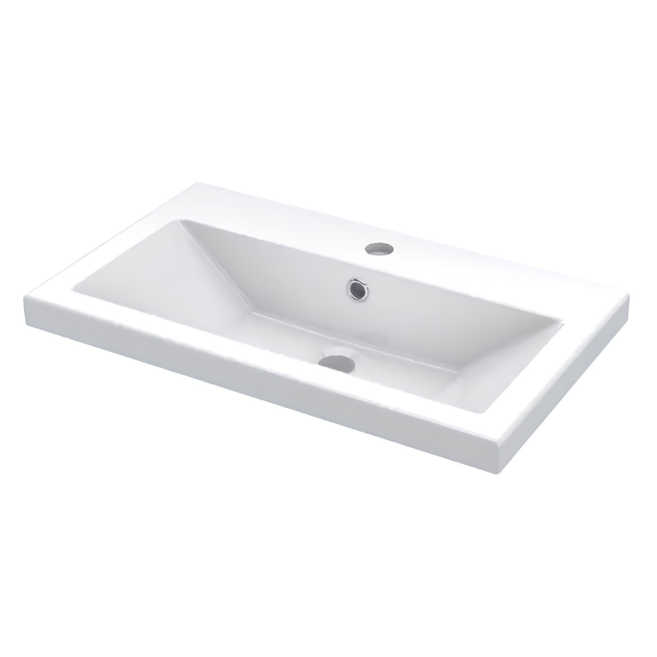 Hudson Reed Fusion Double Door 600mm Wall Hung Unit & Ceramic Basin (1 size, Bleached Oak)