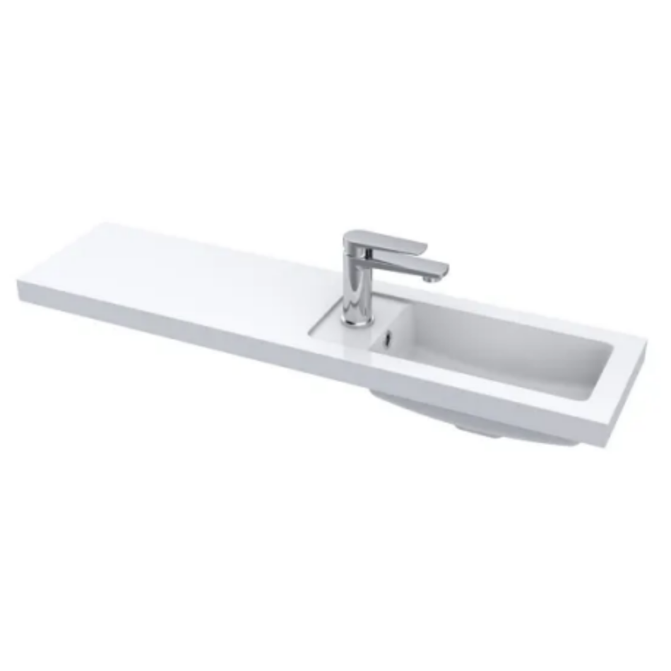Hudson Reed Fusion Compact 1000mm Vanity Basin & WC Unit Combination (1 size, Bleached Oak)