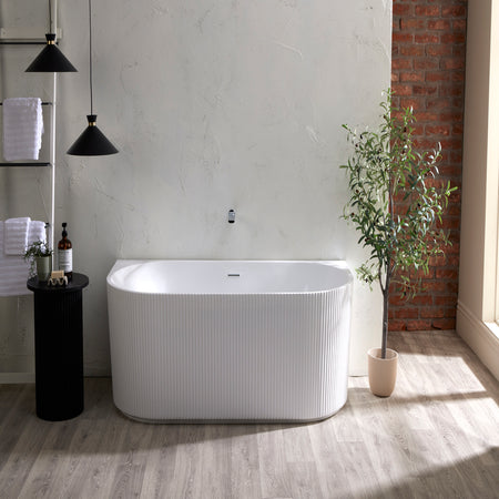 Brand New Bathrooms Sophia Freestanding Back To Wall Acrylic Bathtub (1 size, any colour) - Brand New Bathrooms