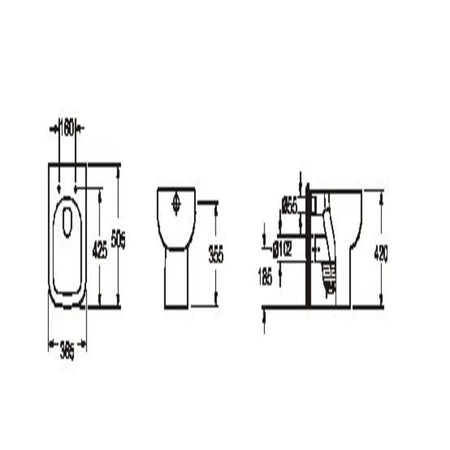 Scudo Choices BTW Comfort Toilet Pan & Seat (White) TOILET PAN & SEAT ONLY - Brand New Bathrooms