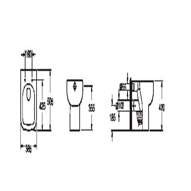 Scudo Choices BTW Comfort Toilet Pan & Seat (White) TOILET PAN & SEAT ONLY - Brand New Bathrooms