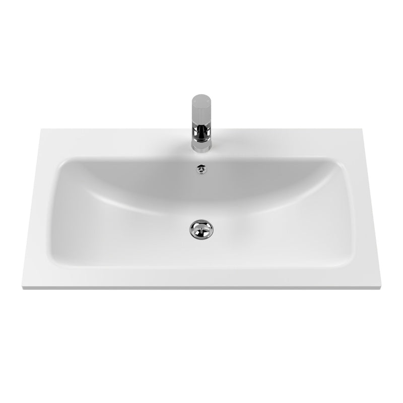 Nuie Classique Floor Standing Vanity Unit With 1 Tap Hole Stone Basin (2 sizes, White) - Brand New Bathrooms