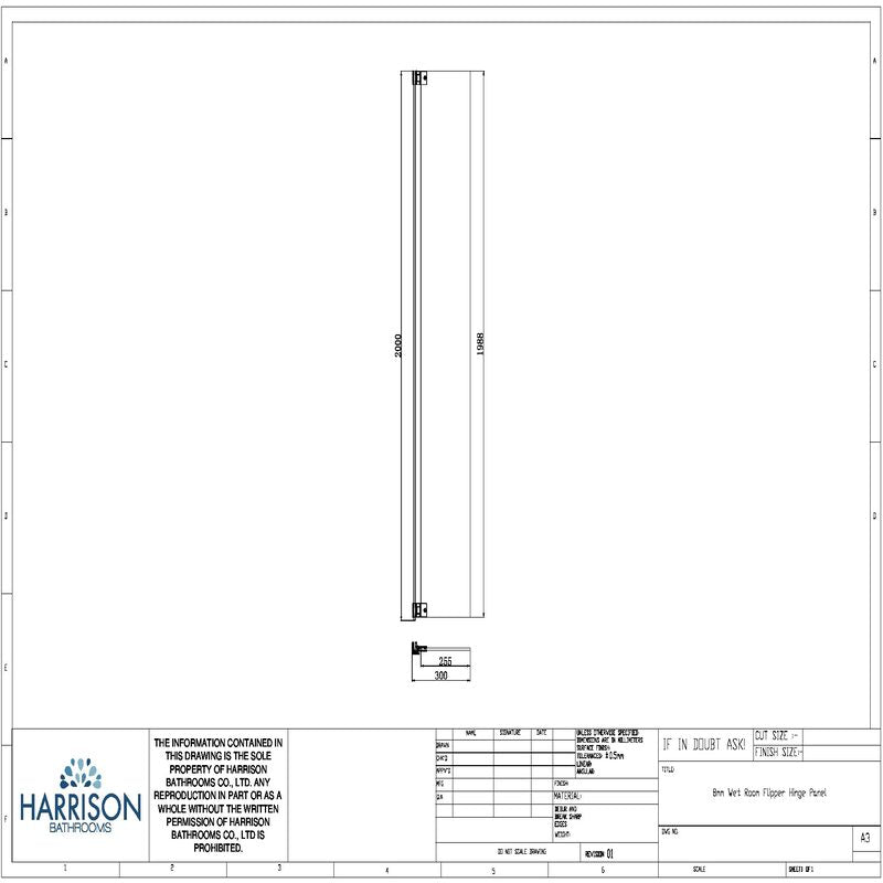 Scudo Clear Glass Hinged Flipper Panel (glass only) - Brand New Bathrooms