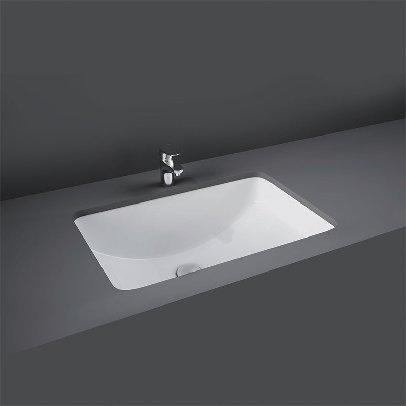 RAK Ceramics Cleo 510mm In-Countertop Basin with 1 Tap Hole (1 size, Alpine White) - Brand New Bathrooms