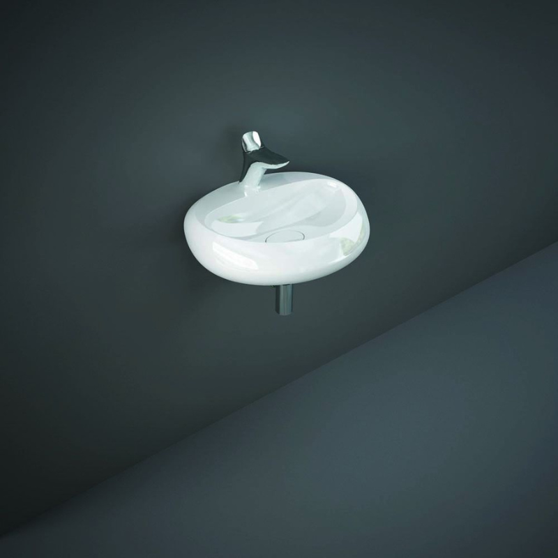 RAK Ceramics Cloud Wall Hung Basin with 1 Tap Hole (1 size, 3 colours) - Brand New Bathrooms