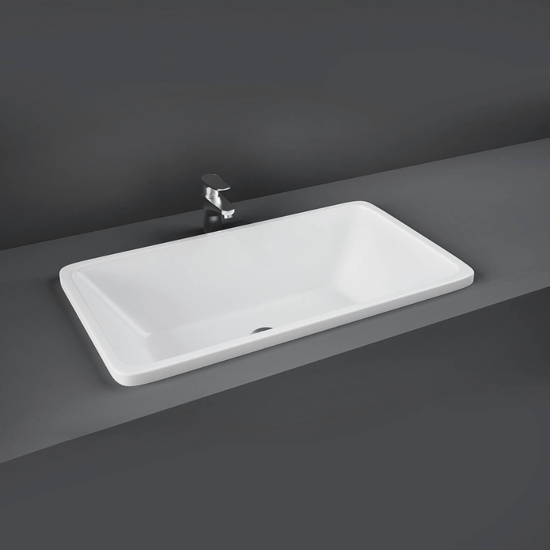 RAK Ceramics Chameleon Countertop Basin - 0 Tap Holes (1 size, White) - Brand New Bathrooms