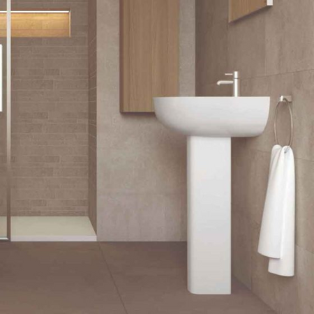 RAK Ceramics Full Slim Pedestal For Basin (1 size, White) - Brand New Bathrooms