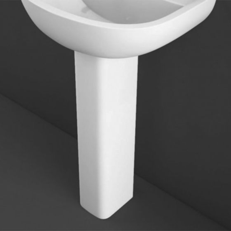 RAK Ceramics Full Slim Pedestal For Basin (1 size, White) - Brand New Bathrooms