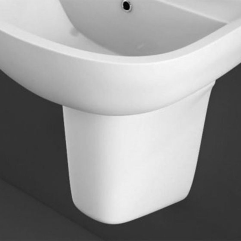 RAK Ceramics Compact Half Pedestal for Basin (1 size, White) - Brand New Bathrooms