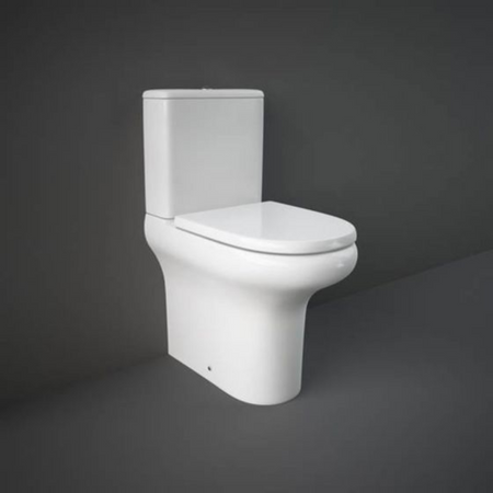 RAK Ceramics Compact Deluxe Close Coupled Back To Wall WC Pan (1 size, White) - Brand New Bathrooms