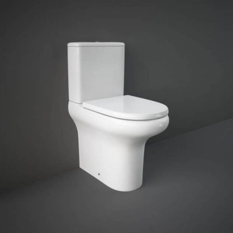 RAK Ceramics Compact Deluxe Close Coupled Back To Wall WC Pan (1 size, White) - Brand New Bathrooms