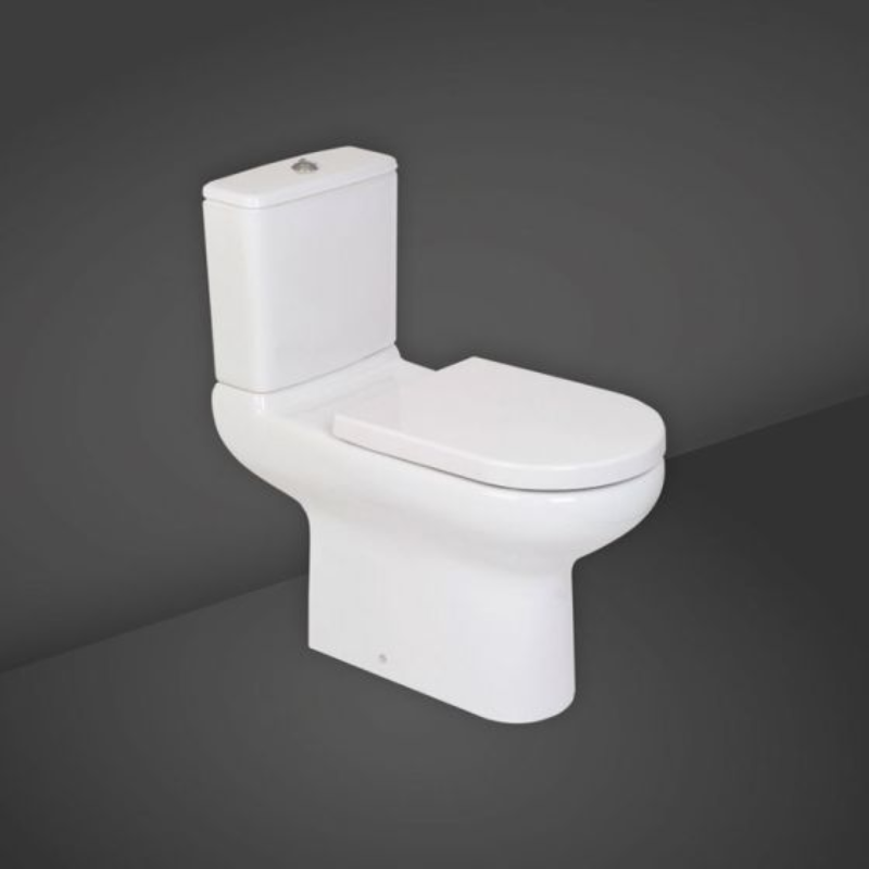 RAK Ceramics Compact Extended Close Coupled Full Access WC Pan (1 size, White) - Brand New Bathrooms
