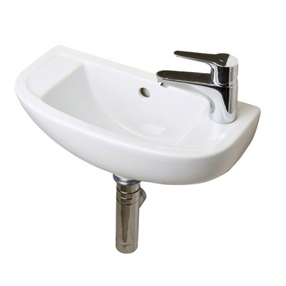 RAK Ceramics Compact 215mm Cloakroom Basin (1 size, 3 styles, White) - Brand New Bathrooms