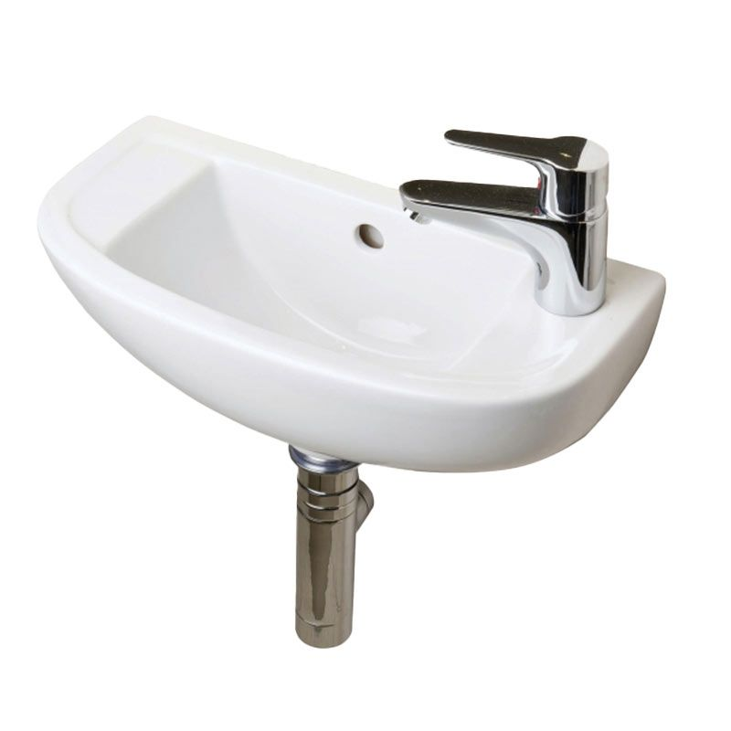 RAK Ceramics Compact 215mm Cloakroom Basin (1 size, 3 styles, White) - Brand New Bathrooms