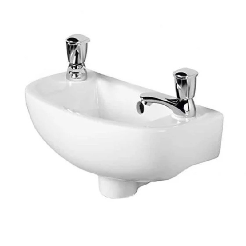 RAK Ceramics Compact 215mm Cloakroom Basin (1 size, 3 styles, White) - Brand New Bathrooms