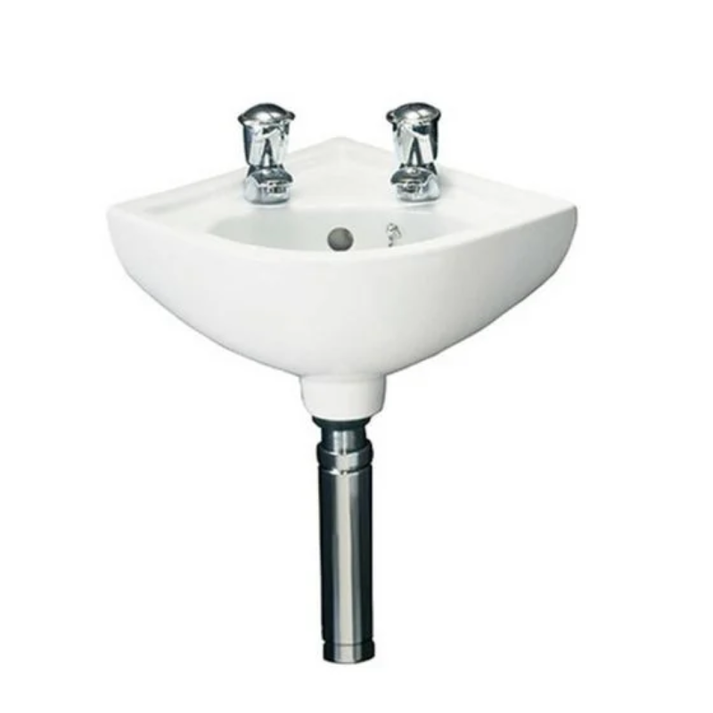 RAK Ceramics Compact Corner Basin (1 size, 2 styles, White) - Brand New Bathrooms