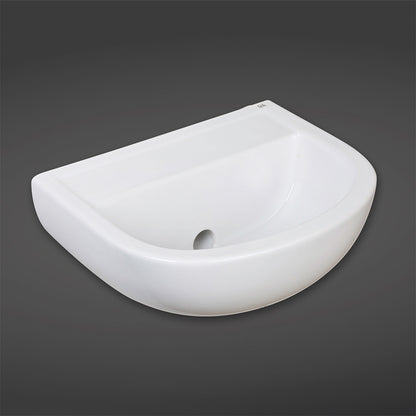 RAK Ceramics Compact 380mm Wall Hung Basin (1 size, 3 styles, White) - Brand New Bathrooms