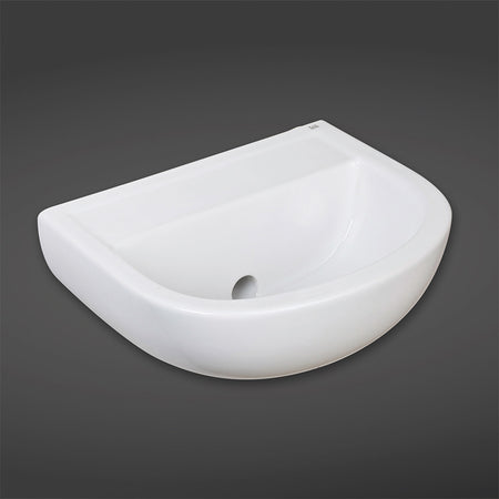 RAK Ceramics Compact 380mm Wall Hung Basin (1 size, 3 styles, White) - Brand New Bathrooms