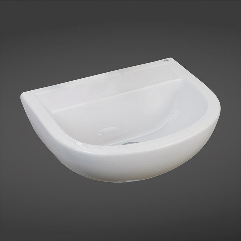 RAK Ceramics Compact Wash Basin with No Tap Hole (1 size, White) - Brand New Bathrooms
